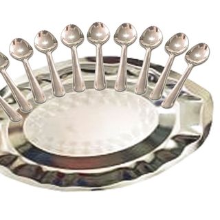 Đĩa hột hoài và bộ muỗng Inox
