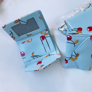 Ví nữ cầm tay, cherry xanh