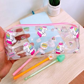 Bóp đựng bút viết bóp viết trong suốt hình trái cây và thú