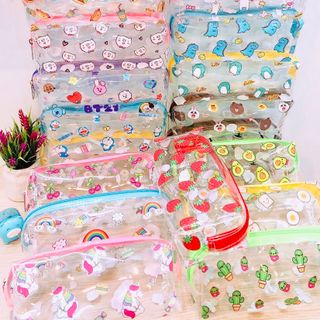 Bóp đựng bút viết bóp viết trong suốt hình trái cây và thú