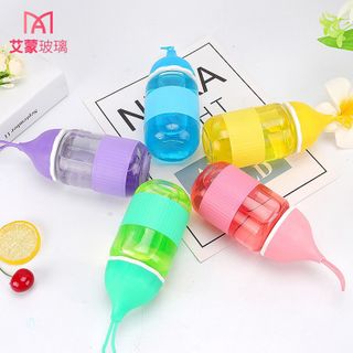 Bình Nước Thủy Tinh Có Vỏ Silicon Chống Trượt 280ml