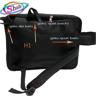 Cặp học sinh đa năng cấp 2 cấp 3 Dù Xốp Thái viền góc hoa văn thời trang Shalla