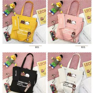 Túi tote kèm túi nhỏ Panda Yier WS (Cái) SP004689