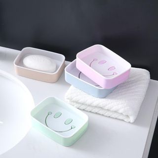 Combo 2 Hộp Đựng Xà Phòng Mặt Cười 2 Lớp