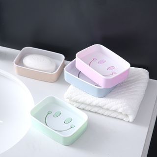 Combo 2 Hộp Đựng Xà Phòng Mặt Cười 2 Lớp