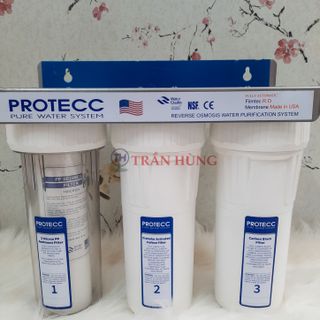 Bộ Lọc Thô 10 Inch Đài Loan - 2 Ron, Lọc Cặn Bẩn, Khử Mùi Clo, Phèn, Thuốc Trừ Sâu Có Hại Trong Nước