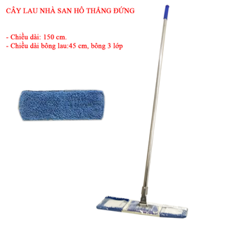 Cây lau nhà san hô thẳng đứng với bông lau 45 cm giá sỉ