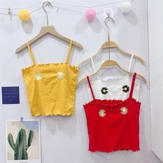 Áo Croptop hoa cúc