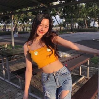 Áo Croptop hoa cúc