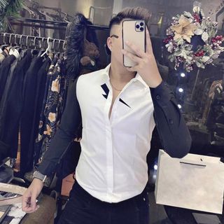 SƠ MI NAM PHỐI TAY SẤM SÉT