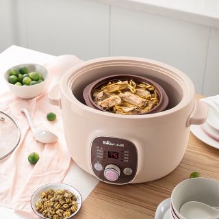 NỒI NINH HẦM ĐA NĂNG- NỒI NẤU CHÁO BEAR 1,8L- LÕI TỬ SA TỰ NHIÊN