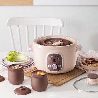 NỒI NINH HẦM ĐA NĂNG- NỒI NẤU CHÁO BEAR 1,8L- LÕI TỬ SA TỰ NHIÊN