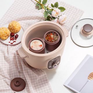 NỒI NINH HẦM ĐA NĂNG- NỒI NẤU CHÁO BEAR 1,8L- LÕI TỬ SA TỰ NHIÊN