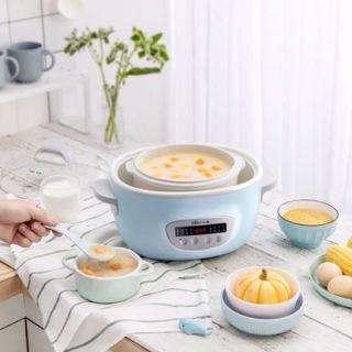 [giá hủy diệt -sẵn ] Nồi BEAR-nồi hầm cách thủy đa năng 2,5L, kèm 4 thố 0,4L+ lồng hấp
