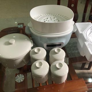 [giá hủy diệt -sẵn ] Nồi BEAR-nồi hầm cách thủy đa năng 2,5L, kèm 4 thố 0,4L+ lồng hấp