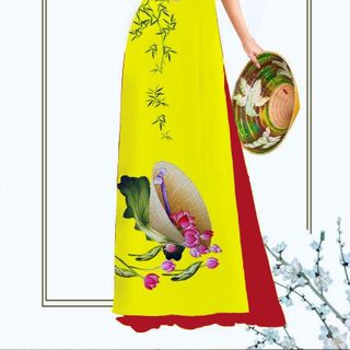 Áo dài hoa cúc ( áo kèm quần)
