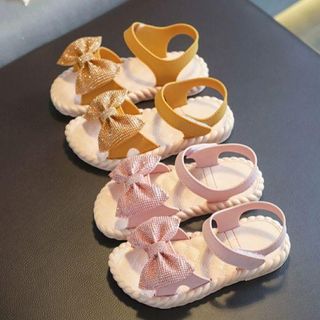 Giày sandal nơ size bé gái và mẹ cao cấp
