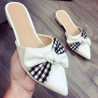 Giày Sục Nơ Da Đẹp