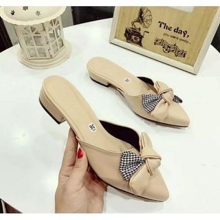 Giày Sục Nơ Da Đẹp