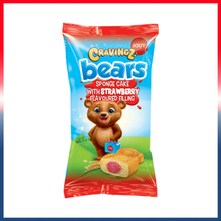 Bánh bông lan Hà Lan Cravingz Bear (45g/Gói x 5Gói/Hộp x 18Hộp/Thùng)