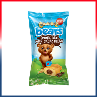 Bánh bông lan Hà Lan Cravingz Bear (45g/Gói x 5Gói/Hộp x 18Hộp/Thùng)