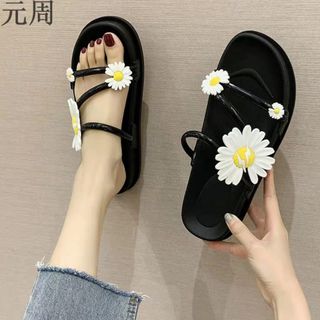 Dép quai mỏng đính hoa