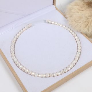 Dây ngọc trai nguyên liệu - Hạt tròn(9-10ly) - AAA+ (Bề mặt hoàn hảo bóng sáng) - CTJ8
