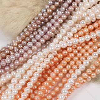 Dây ngọc trai nguyên liệu - Hạt tròn(9-10ly) - AAA+ (Bề mặt hoàn hảo bóng sáng) - CTJ8