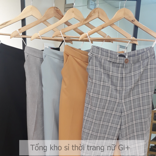 Quần suông basic cài khuy trước túi chéo