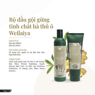 Dầu gội gừng Weilaiya trị rụng, kích mọc tóc