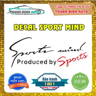 Tem SPORT MIND Trang Trí Ô Tô DECAL PRODUCED BY SPORT