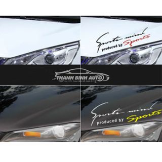 Tem SPORT MIND Trang Trí Ô Tô DECAL PRODUCED BY SPORT