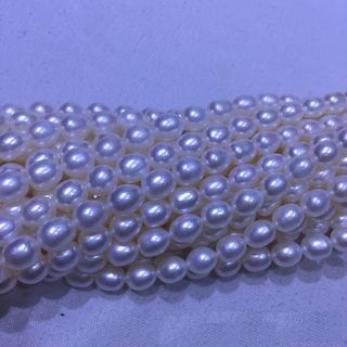 Dây ngọc trai nguyên liệu - Hạt xoài mọng(8-9ly) - AAA (Bề mặt hoàn hảo) - CTJ64