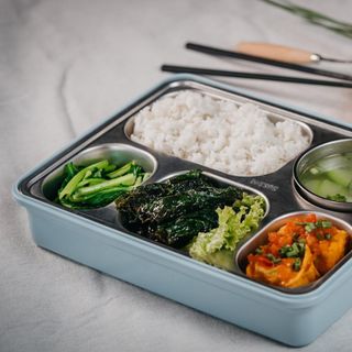 Hộp ăn trưa inox hộp nhựa 5 ngăn