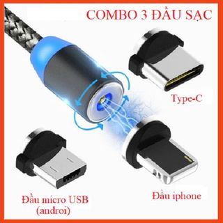 cáp sạc nam châm 3 đầu sẵn số lượng