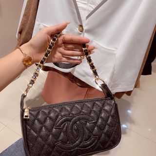 Túi xách kẹp nách dây phối xích