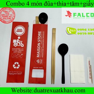 Combo thìa+đũa+tăm+giấy ăn dùng 1 lần giá sỉ