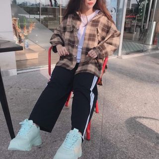 Áo Khoác Sơ Mi Kẻ Sọc Nữ gia sỉ, giá bán buôn