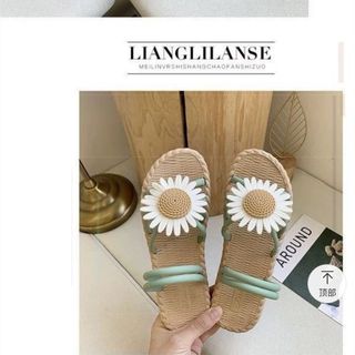 Dép quai dây hoa cúc
