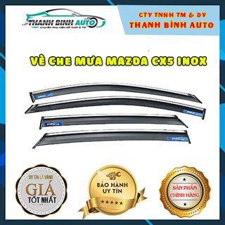 Vè Che Mưa Ô Tô Mazda CX5 Chỉ Mạ Crom
