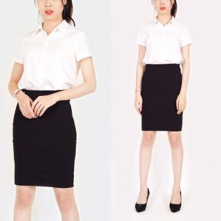 Áo sơ mi trắng cổ đức