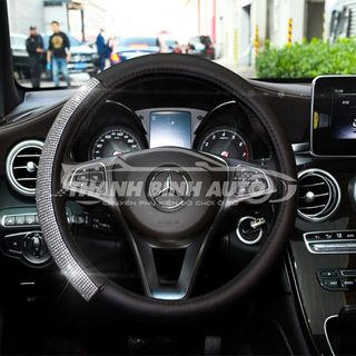Bọc Vô Lăng Đính Đá - Bao Da Vô Lăng Cao Cấp Cho Xe Ô Tô