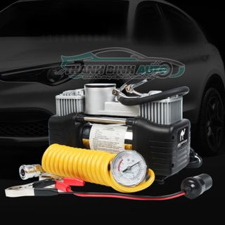 Bơm 2 Xi Lanh 12V - Bơm Lốp Ô Tô Công Suất Lớn