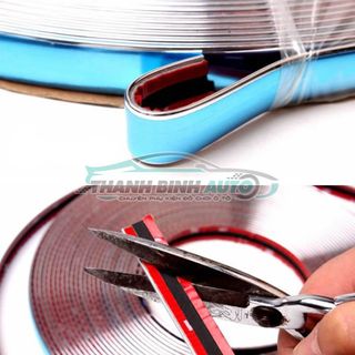 Nẹp Trang Trí Chỉ Mạ Crom Cuộn 15m Dày 18mm - Nẹp Viền Chỉ Mạ Crom Cuộn 15m Bền, Đẹp