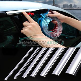 Nẹp Trang Trí Chỉ Mạ Crom Cuộn 15m Dày 18mm - Nẹp Viền Chỉ Mạ Crom Cuộn 15m Bền, Đẹp