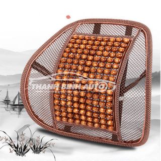Tựa Lưng Chống Mỏi Hạt Gỗ - Tựa Lưng Đan Hạt Gỗ