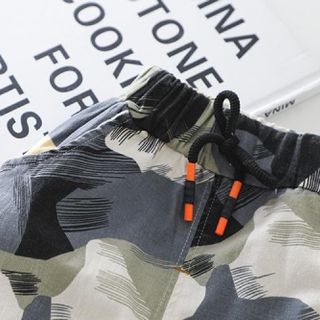 Đồ bộ thun bé trai da cá quần rằn ri túi hộp cá tính TE2575