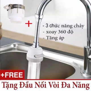 Đầu vòi nước tăng áp 360 độ