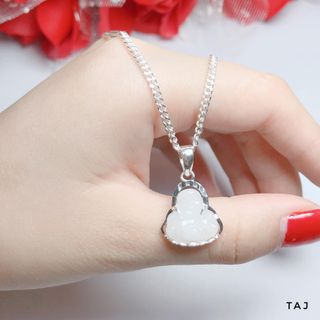 dây chuyền mặt phật di lặc dành cho bé trai chuẩn bạc ta bao test