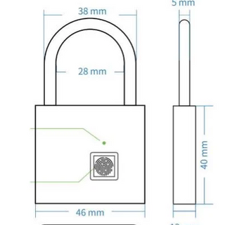 Ổ Khóa Vân Tay Điện Quang ĐQ SMRTLCK1.1 ( Ổ khóa vân tay, loại nhỏ gọn , 10 dấu vân tay )